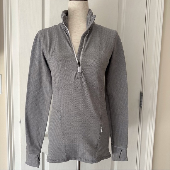 Lululemon Gray Quarter Zip Athletic Pullover Jacket - Picture 2 of 13